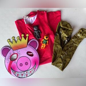 Roblox PIGGY costume set with 2 action figures